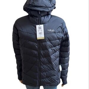 RAB Nebula Pro Hooded Jacket Men’s Black- New With Tags Medium M YKK Zip
